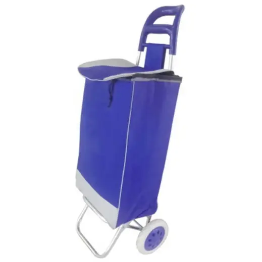 Shopping Trolley Bag Blue Angle